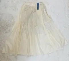【新品・タグ付き】JEANASIS ベルトシレーギャザースカート　アイボリーのサムネイル