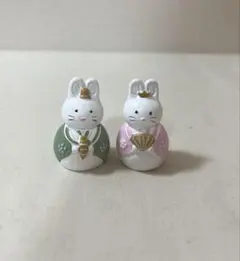 ひな人形オブジェお内裏様　お雛様　うさぎ　ひな祭り　雛人形　ナチュラルキッチン
