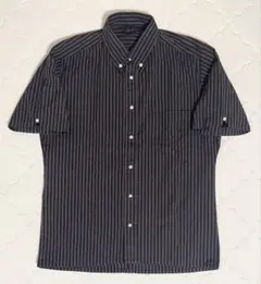 【美品】Joe Hawkins ストライプ柄 半袖BDシャツ M 袖ボタンのサムネイル