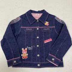 平成 ♡メゾピアノ♡可愛いみみぽぽ刺繍デニムジャケット130 cm