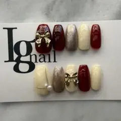 現品限り　リボンネイルチップ　推しネイル　卒業式ネイル　ネイルチップ　ネイル