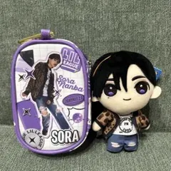 LIL LEAGUE 難波碧空 直筆サイン入りポーチ 新品 難波碧空 岩城星那 リルリーグ クリアポーチ 紫 青 モーリー