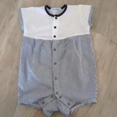 familiar ストライプロンパース 70