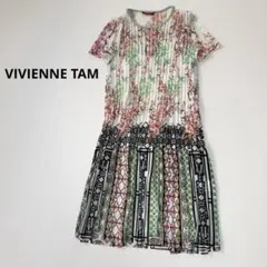 2026年最新】Vivienne Tam 柄：花柄 レディース 半袖ひざ丈ワンピース