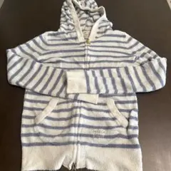 Gelato Pique フード付きルームウェア　パーカー　ボーダー　水色