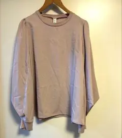 新品タグ付きJUNOAH ジュノア ブラウス　XL 大きい　くすみピンク