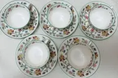 ミントン MINTON Haddon Hallグリーン カップ＆ソーサー 5客