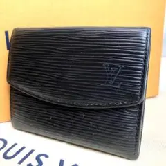 【外観美品】ルイヴィトン　エピ　ポルトモネ　サーンプル　M63412 ブラック