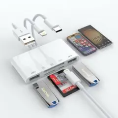 SDカードリーダー 5in3 iPhone/USB3.0/Type C