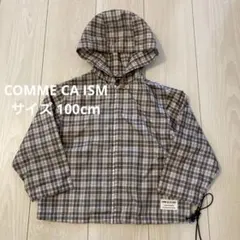 COMME CA ISM コムサイズム 薄手アウター チェック柄 100cm