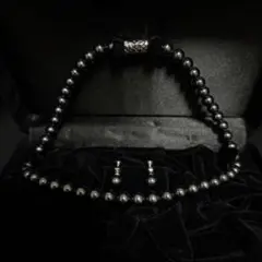 国産 貝パール ネックレスイヤリングセットジュエリーボックス付き フォーマル