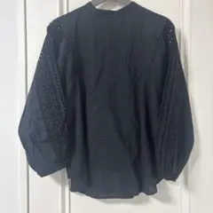 【un dix cors】ブラック 長袖ブラウス F