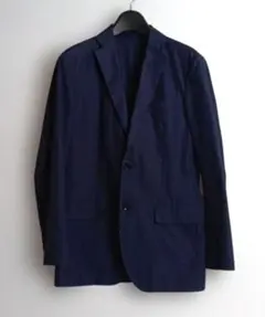 トゥモローランド コットン100% ジャケット ネイビー 無地 42