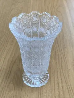 チェコ ボヘミアクリスタルガラス 花瓶 PK500カット