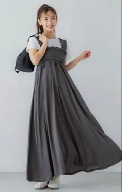 coca クレープシャーリングワンピース チェック M 新品