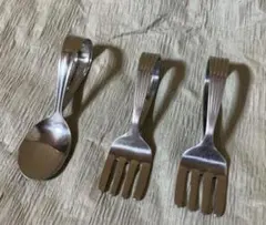 ステンレス製スプーンとフォークセット