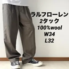 Ralph Lauren/W34L32/90s/ウール/ワイド/古着/896のサムネイル