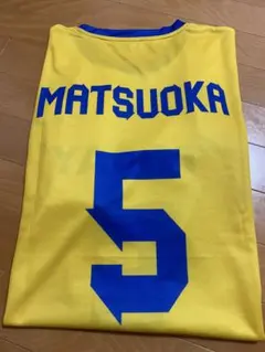 東レアローズ滋賀　5番　松岡芽生　イエローデーユニフォームシャツ