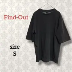 ファインドアウト【S】ドロップショルダーTシャツ 接触冷感 オーバーサイズ 黒のサムネイル
