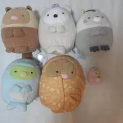 すみっコぐらし ぬいぐるみ　なりきりころっとぬいぐるみ　キーホルダー　６点セット