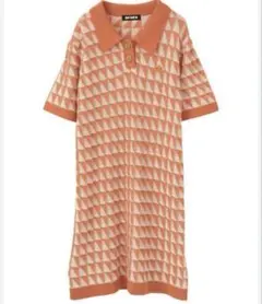 MARY QUANT トライアングル ポロ サマーニットワンピース 刺繍