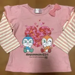 Anpanman Girl ピンクTシャツ　アンパンマン 90