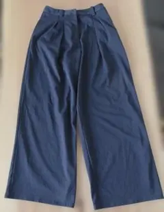 ユニクロ×コントワー・デ・コトニエ ワイドパンツ ネイビー 9号 美品 M～L