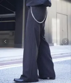 ワイドストレートスラックスパンツ