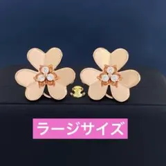 海外セレブ フラワーピアス シルバー 三つ葉 クローバー ラージ