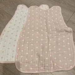 リバーシブル ベビースリーパー ピンクドット