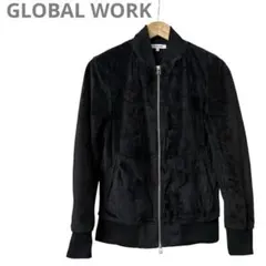 GLOBAL WORK グローバルワーク フェイクファーブルゾン ブラック