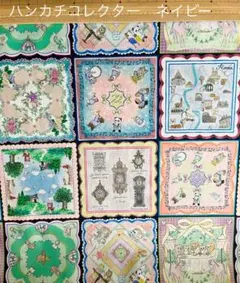 22fabric ユキエモン　108cm ×50cm ハンカチ　ネイビー