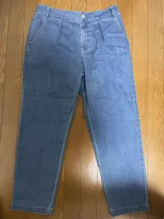 ライトブルー イージーパンツ ゴムウエスト