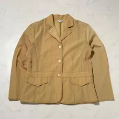 ベージュ テーラードジャケット 薄手 通勤 オフィス 春秋 レディース