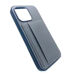 【残り1点】　iPhone13Pro 耐衝撃 ポケット付 ダークグレー レザー