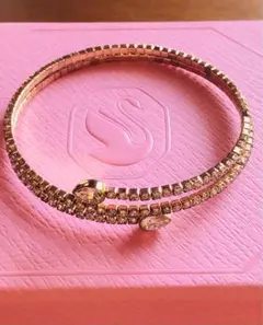 スワロフスキーSWAROVSKI バングルTWISTY DROPピンクゴールドのサムネイル