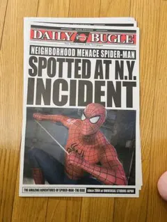 スパイダーマン 新聞 DAILY BUGLE USJ 非売品 レアのサムネイル