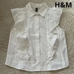H&M❤️袖フリルブラウス 36