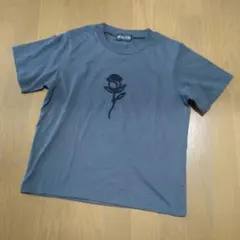 DOUBLE FLAGS グレー バラ刺繍 Tシャツのサムネイル