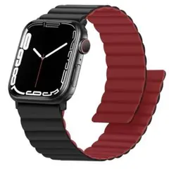 新品未使用❗️アップルウォッチ Apple Watch ベルト マグネット 黒赤