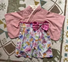犬服 ハンドメイド 浴衣 リップル生地 うちわ柄 XSサイズ ピンク