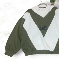 【一点物】GENUINE AUTHENTIC ハーフジップスウェット 海外古着