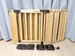 良品 日本育児 たためる木製サークル フレックス DX 扉付き 6枚パネル