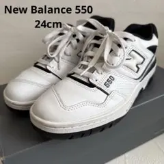 New Balance 550 ホワイト/ブラック スニーカー 24cm