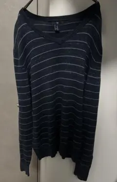 old Gap ボーダー Vネック ロンT y2k 00s active
