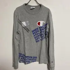 Champion グレー 長袖Tシャツ M