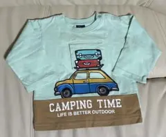 キャンピングカー　長袖Tシャツ 長T ロンT 仕掛けつき80cm