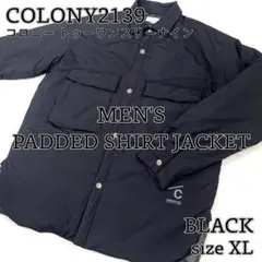 【COLONY2139】 メンズ 中綿 シャツジャケット BK XLサイズ