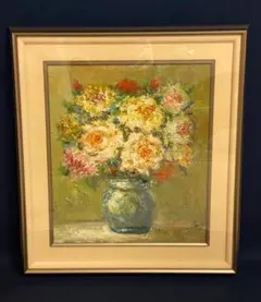 小原 稔 『 バラ 』 油絵 油彩 絵画 小原 稔 『 バラ 』 油絵 油彩 絵画