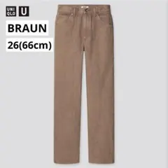 UNIQLO 66cm レギュラーフィットストレートハイライズジーンズ